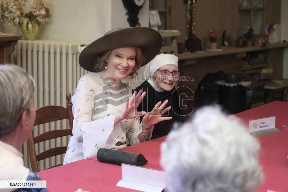 Queen Mathilde Visits the Ten Wijngaerde Princely Beguinage - Bruges