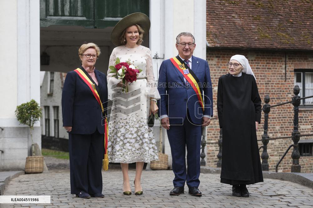 Queen Mathilde Visits the Ten Wijngaerde Princely Beguinage - Bruges