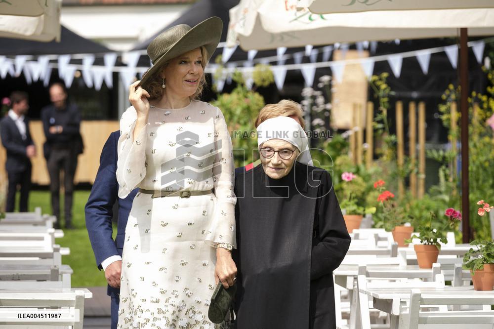 Queen Mathilde Visits the Ten Wijngaerde Princely Beguinage - Bruges