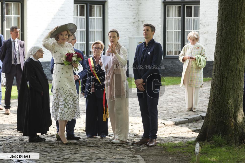 Queen Mathilde Visits the Ten Wijngaerde Princely Beguinage - Bruges