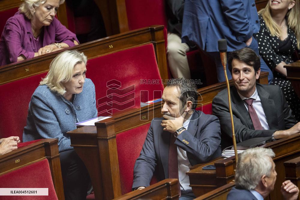 Session of questions to the government at the French National Assembly - Paris EB