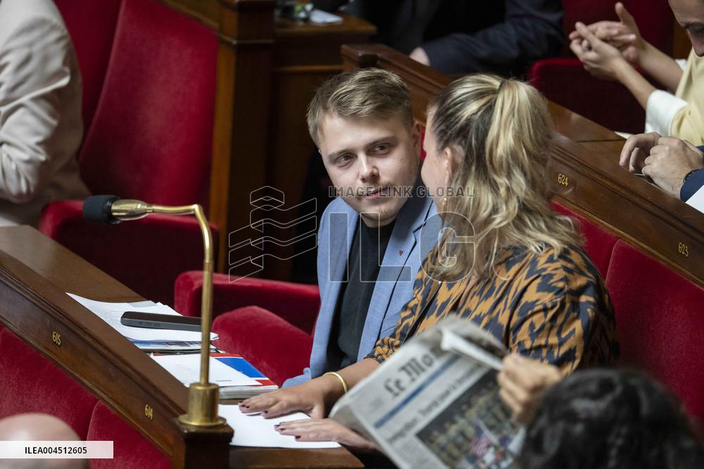 Session of questions to the government at the French National Assembly - Paris EB