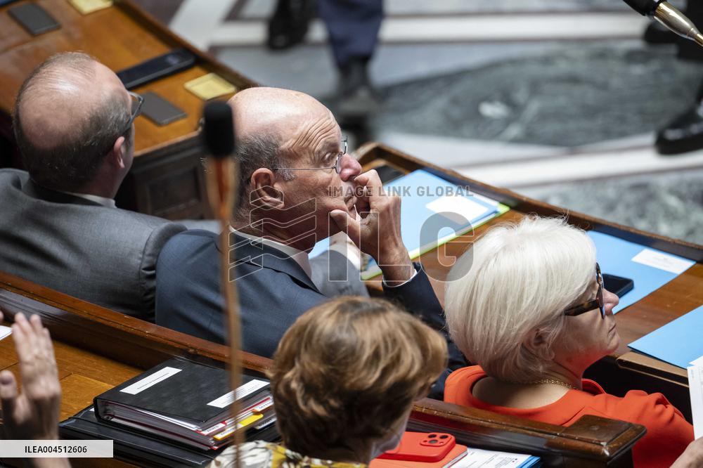 Session of questions to the government at the French National Assembly - Paris EB