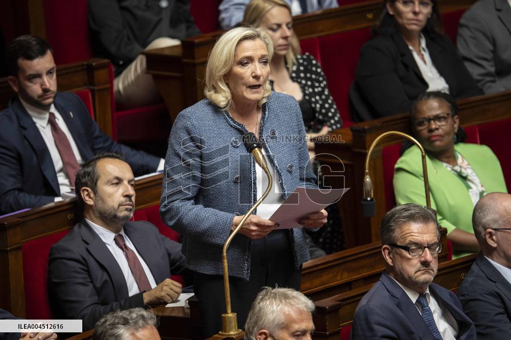 Session of questions to the government at the French National Assembly - Paris EB