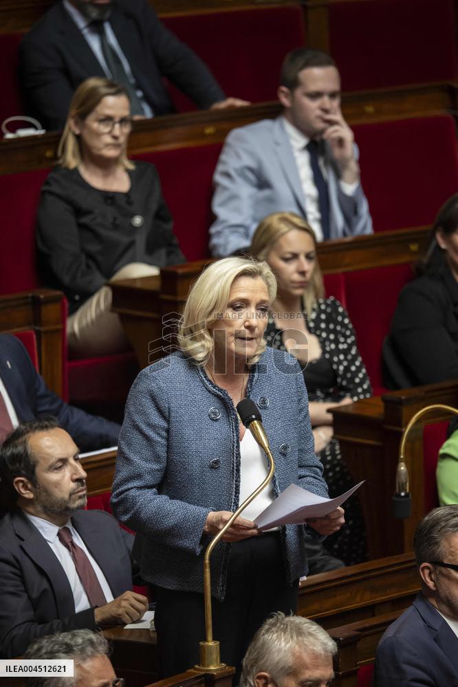 Session of questions to the government at the French National Assembly - Paris EB