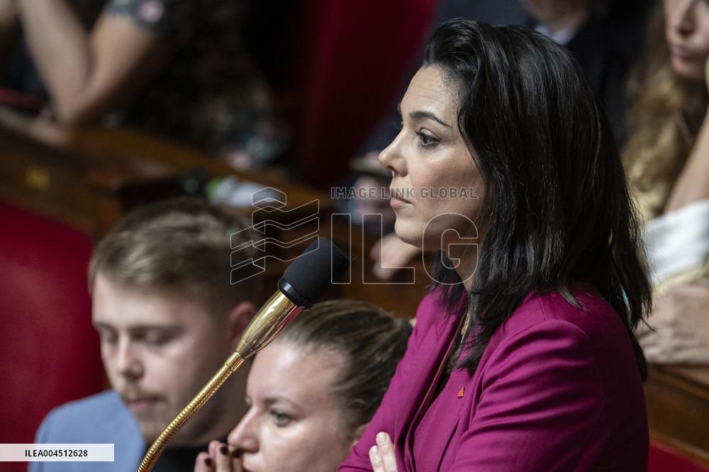 Session of questions to the government at the French National Assembly - Paris EB
