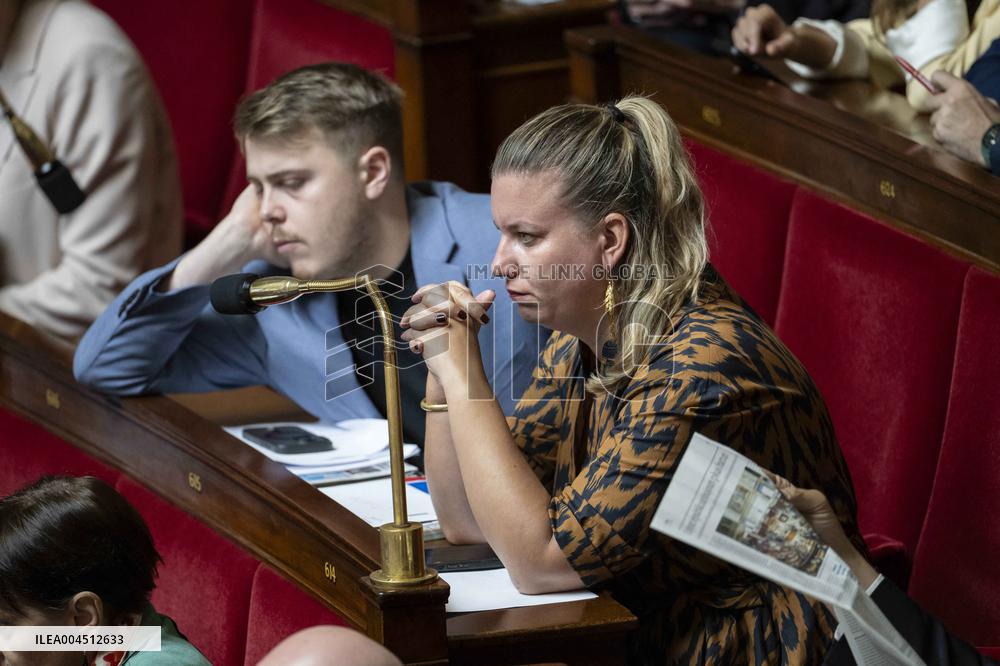 Session of questions to the government at the French National Assembly - Paris EB