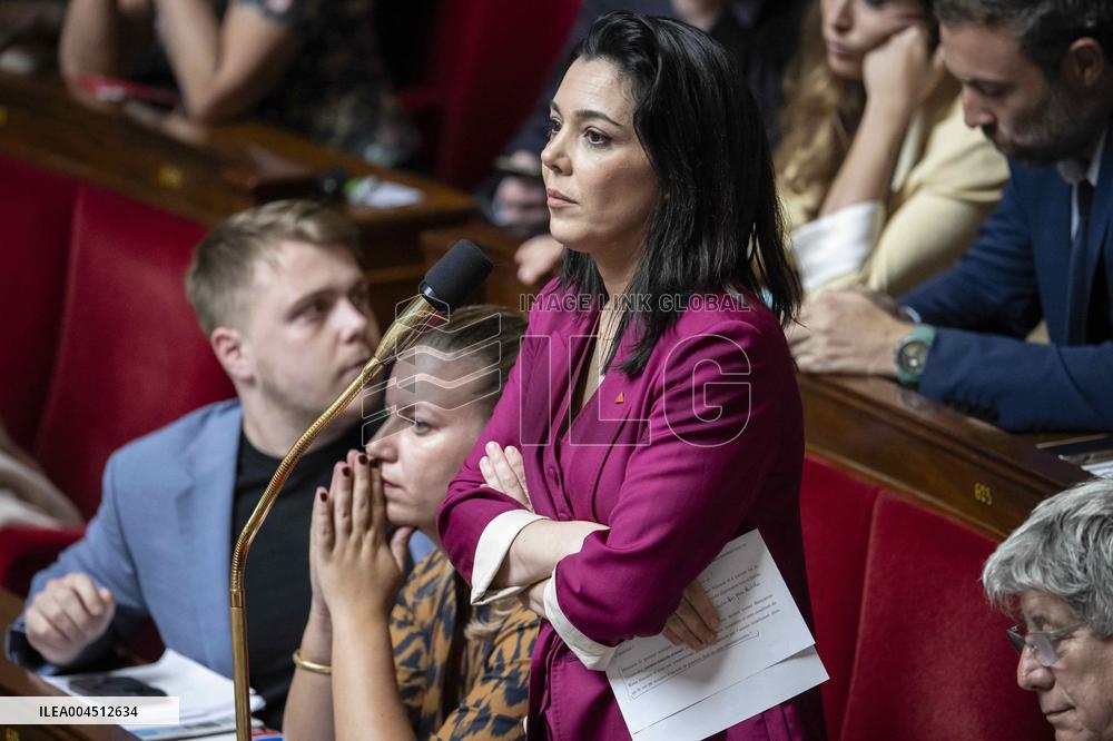 Session of questions to the government at the French National Assembly - Paris EB