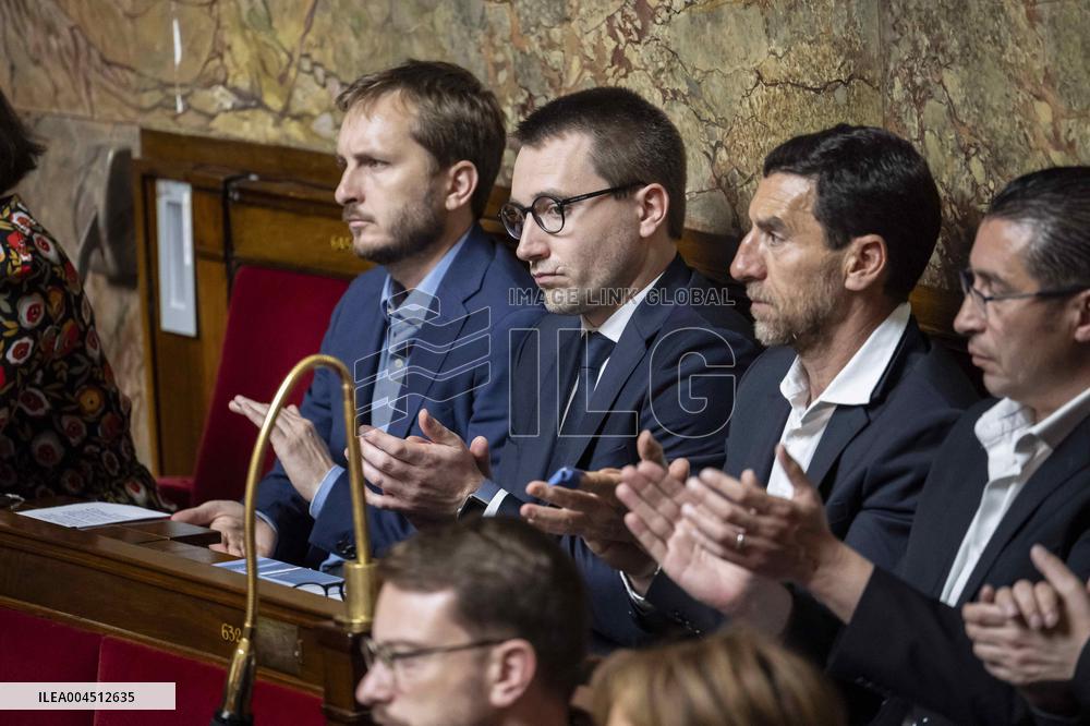 Session of questions to the government at the French National Assembly - Paris EB