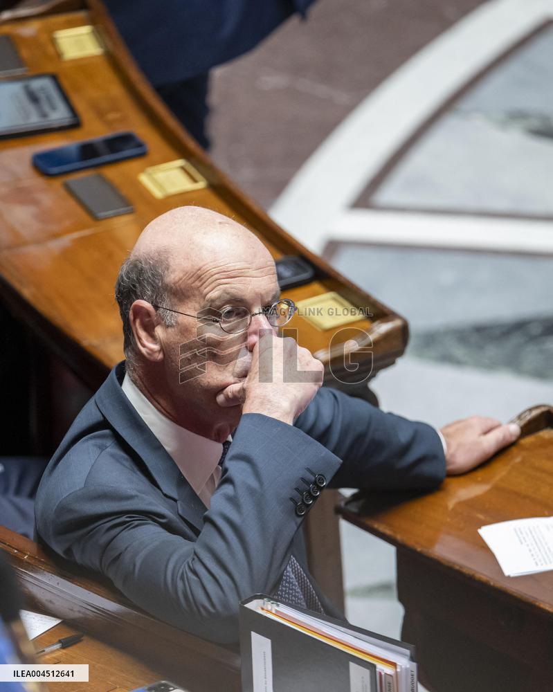 Session of questions to the government at the French National Assembly - Paris EB