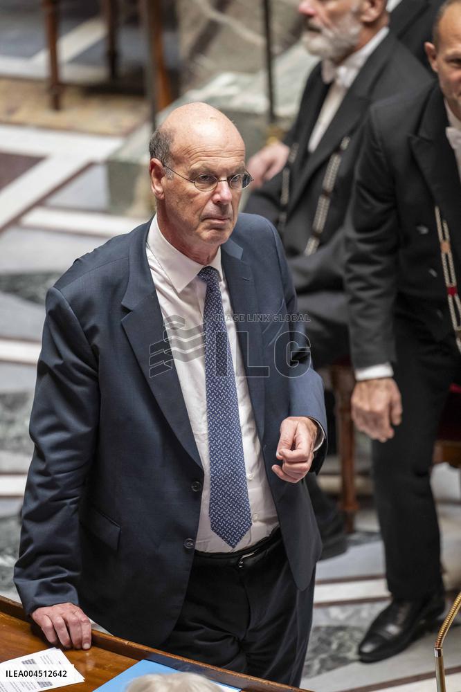 Session of questions to the government at the French National Assembly - Paris EB