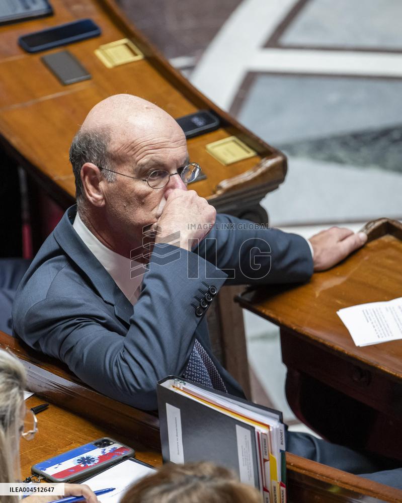 Session of questions to the government at the French National Assembly - Paris EB