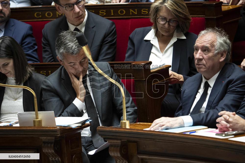 Session of questions to the government at the French National Assembly - Paris EB