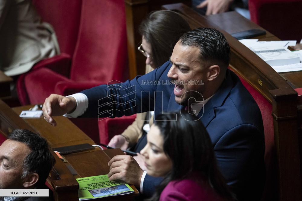 Session of questions to the government at the French National Assembly - Paris EB
