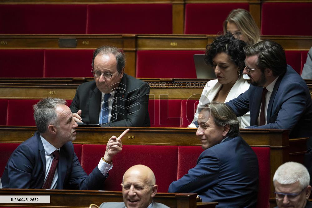 Session of questions to the government at the French National Assembly - Paris EB