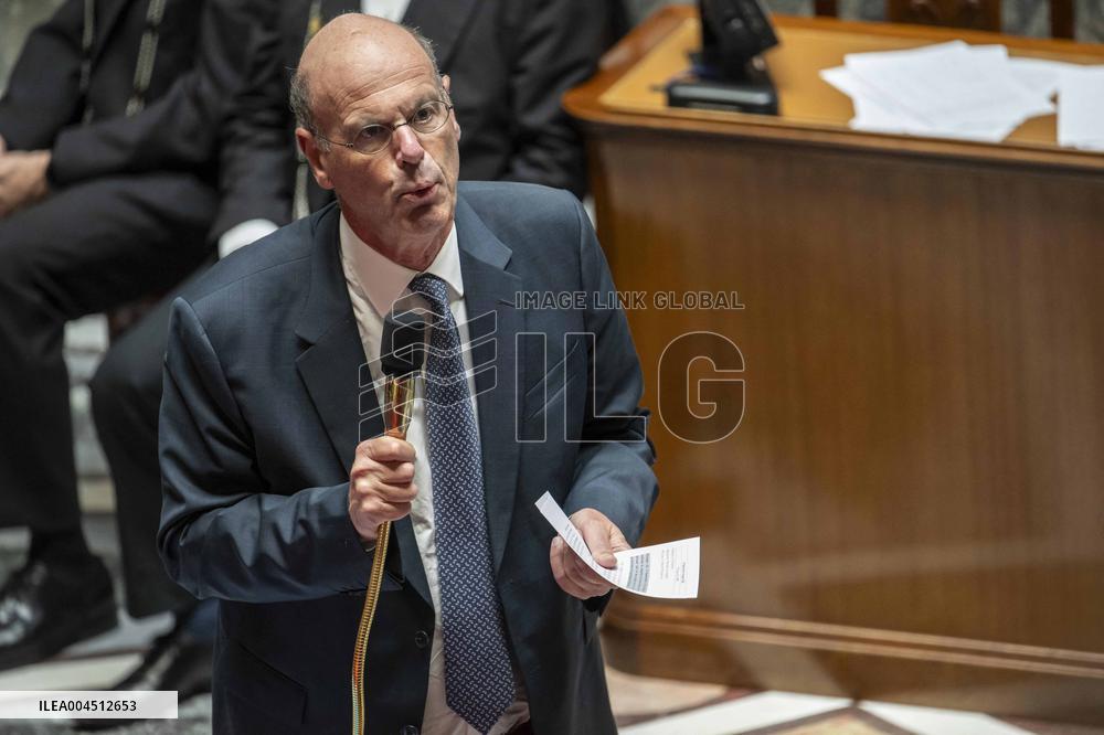 Session of questions to the government at the French National Assembly - Paris EB
