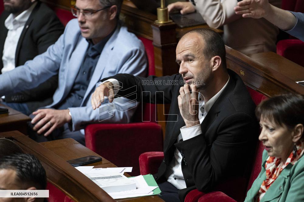 Session of questions to the government at the French National Assembly - Paris EB