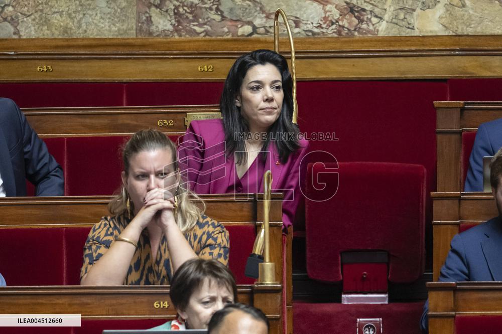 Session of questions to the government at the French National Assembly - Paris EB
