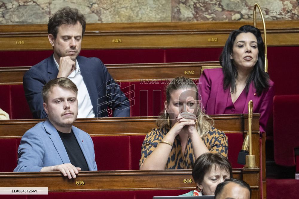 Session of questions to the government at the French National Assembly - Paris EB
