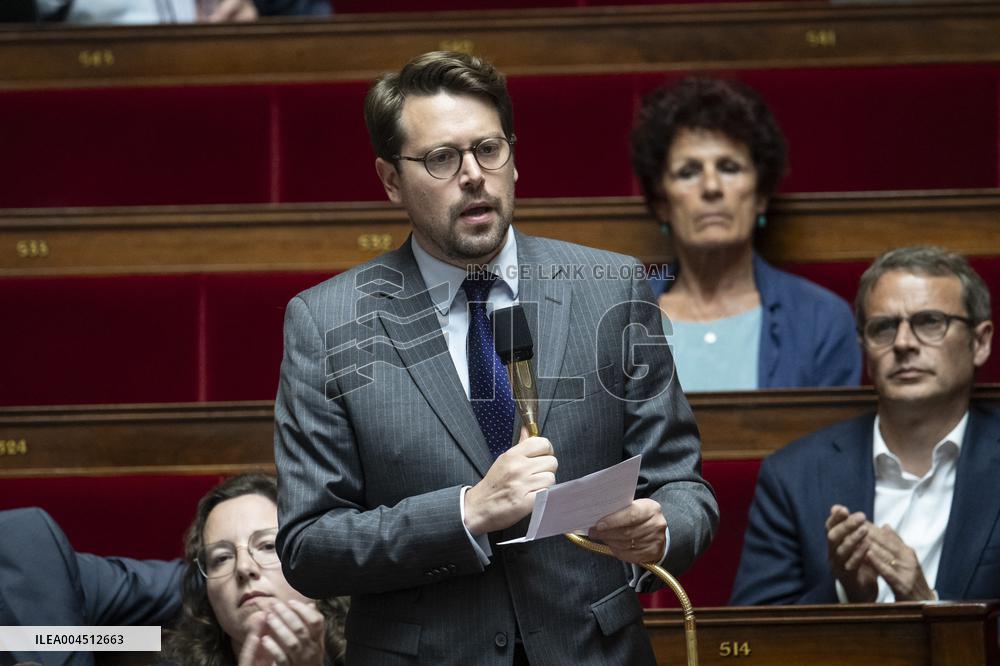 Session of questions to the government at the French National Assembly - Paris EB
