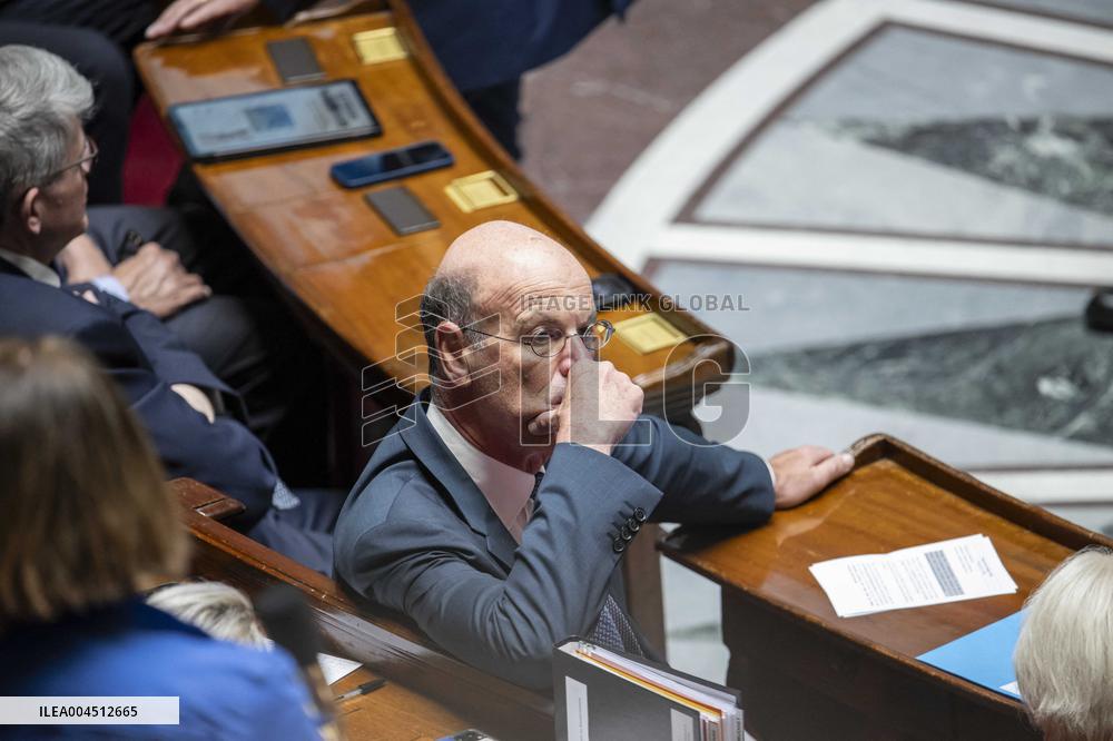 Session of questions to the government at the French National Assembly - Paris EB