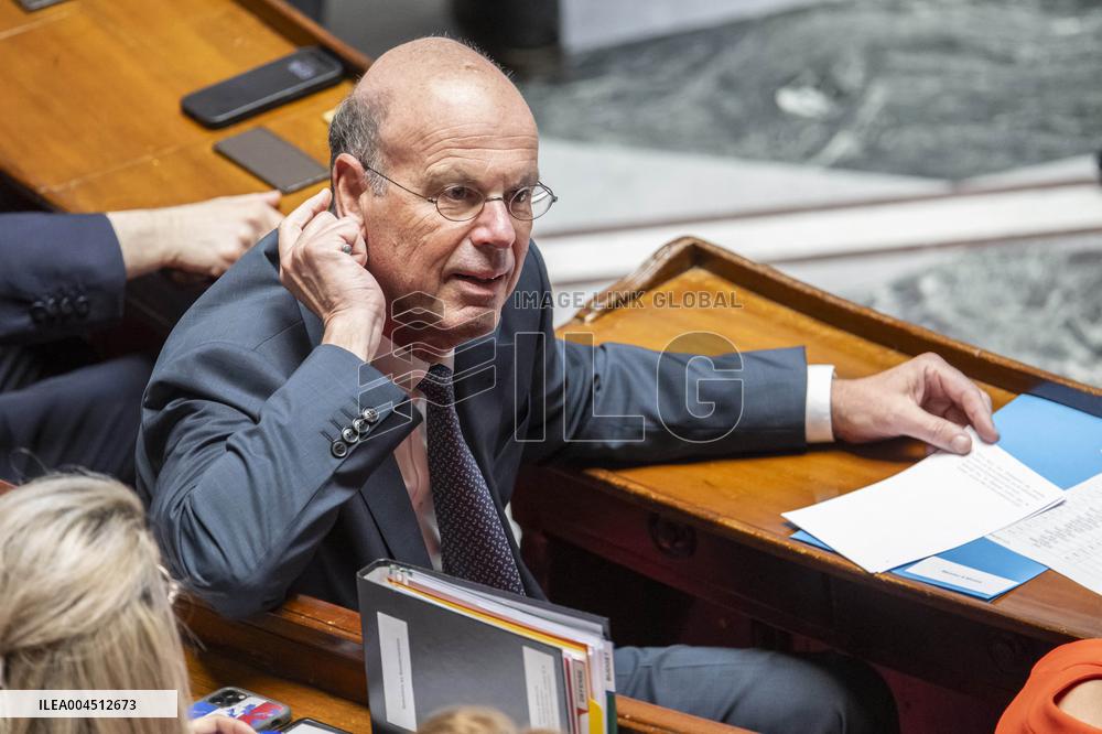 Session of questions to the government at the French National Assembly - Paris EB