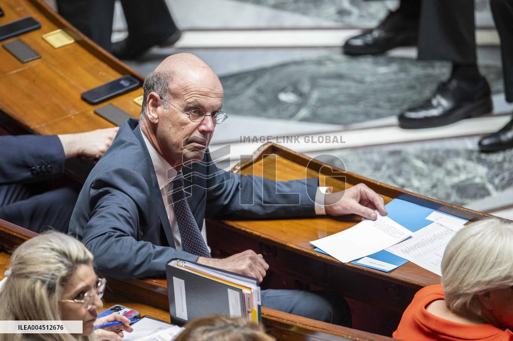Session of questions to the government at the French National Assembly - Paris EB