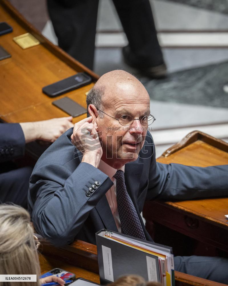 Session of questions to the government at the French National Assembly - Paris EB