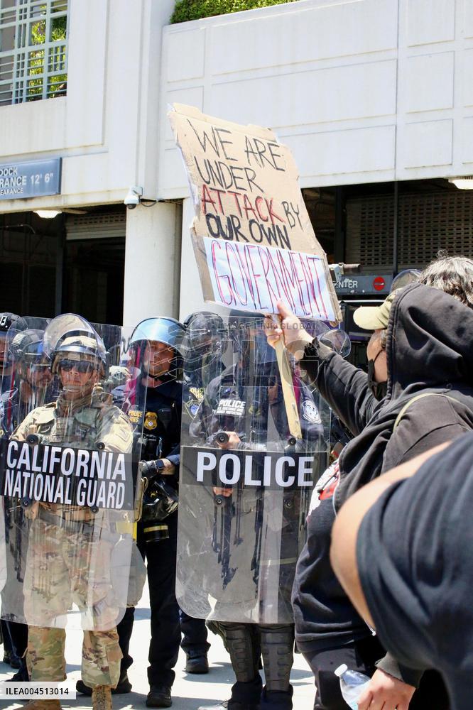 Immigration raid protests in Los Angeles