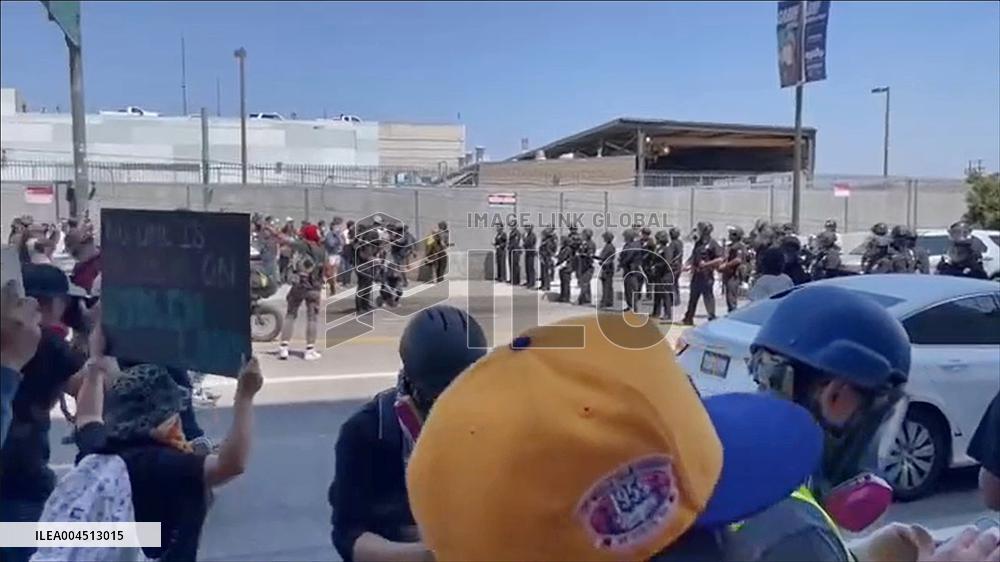 Immigration raid protests in Los Angeles