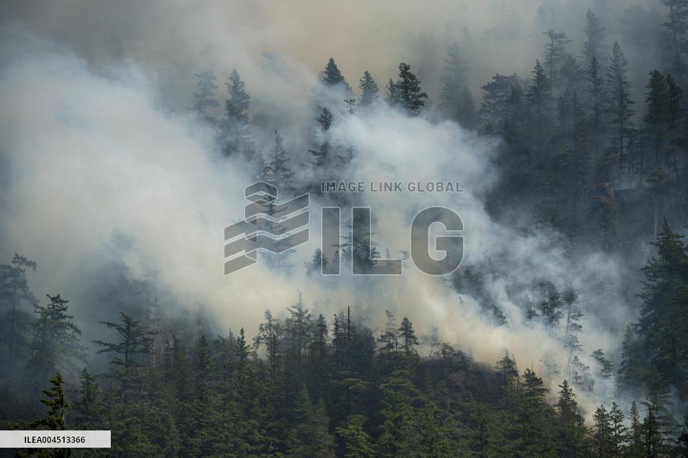 Dryden Creek Fire Rages North of Squamish - Canada