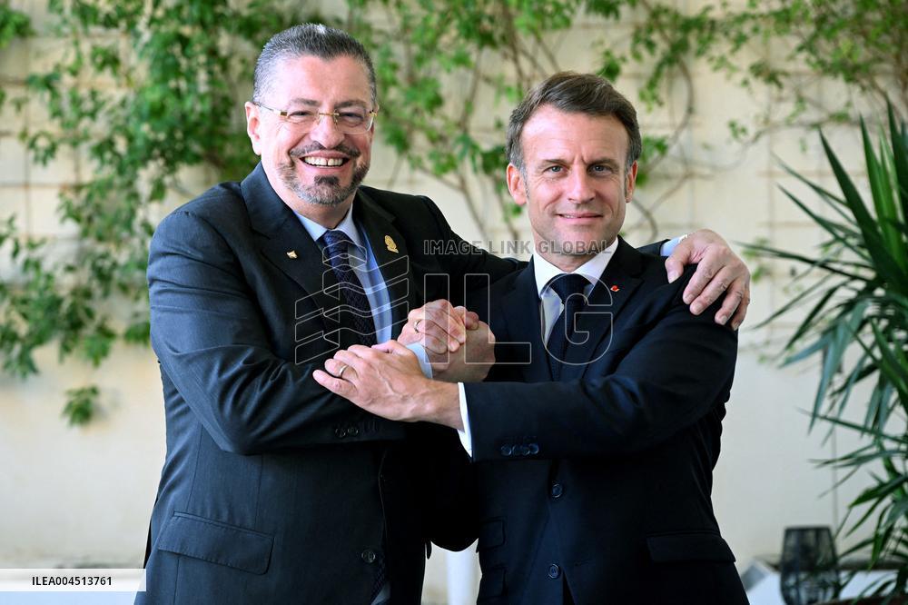 President Macron Meets Costa Rican President Chaves At UN Ocean Conference - Nice
