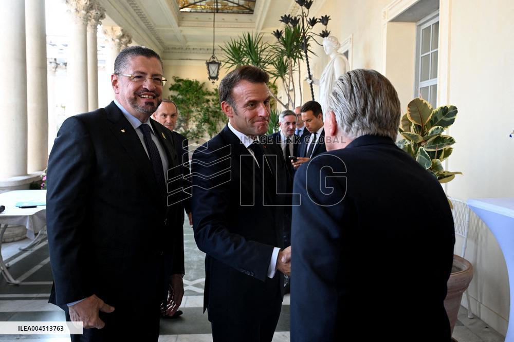 President Macron Meets Costa Rican President Chaves At UN Ocean Conference - Nice