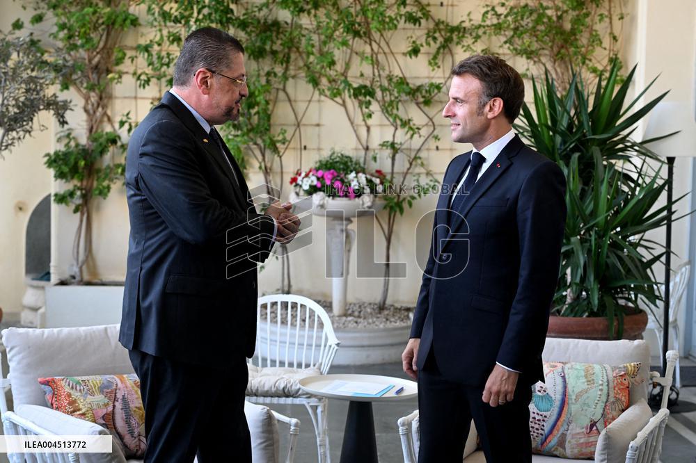 President Macron Meets Costa Rican President Chaves At UN Ocean Conference - Nice