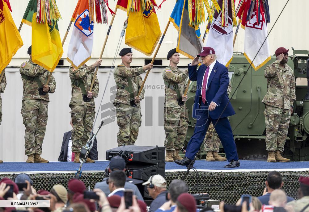 Donald Trump At US Army’s 250th Anniversary - North Carolina