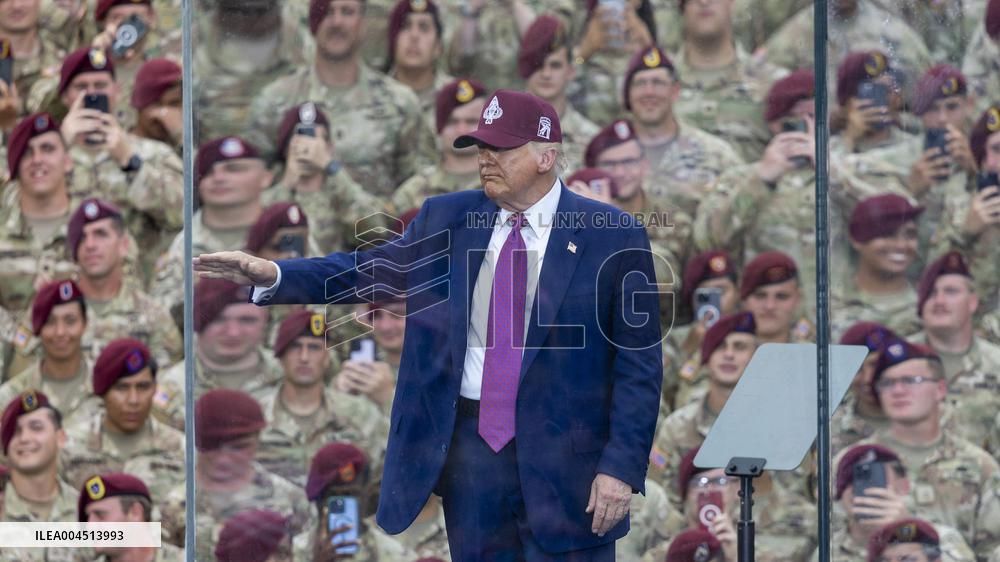 Donald Trump At US Army’s 250th Anniversary - North Carolina