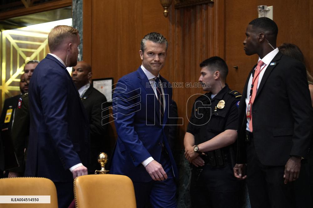 Pete Hegseth on Capitol Hill - Washington
