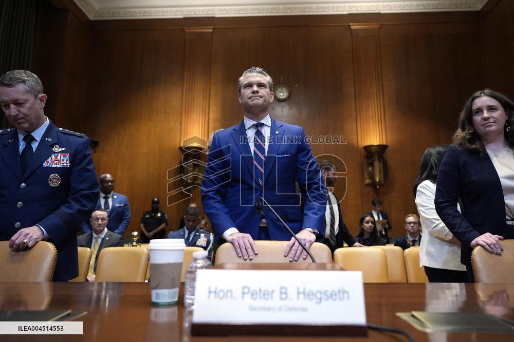 Pete Hegseth on Capitol Hill - Washington