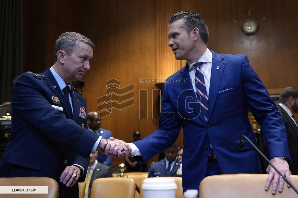 Pete Hegseth on Capitol Hill - Washington