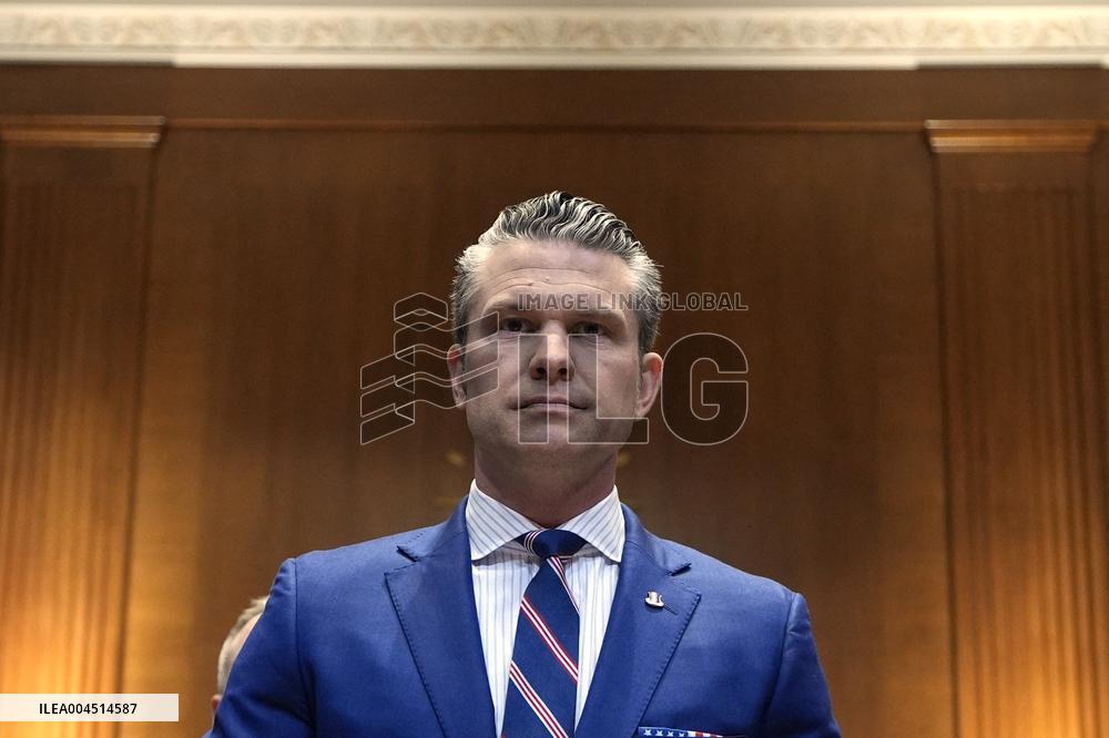 Pete Hegseth on Capitol Hill - Washington