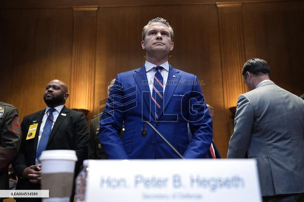 Pete Hegseth on Capitol Hill - Washington