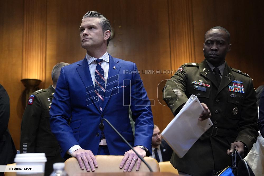 Pete Hegseth on Capitol Hill - Washington