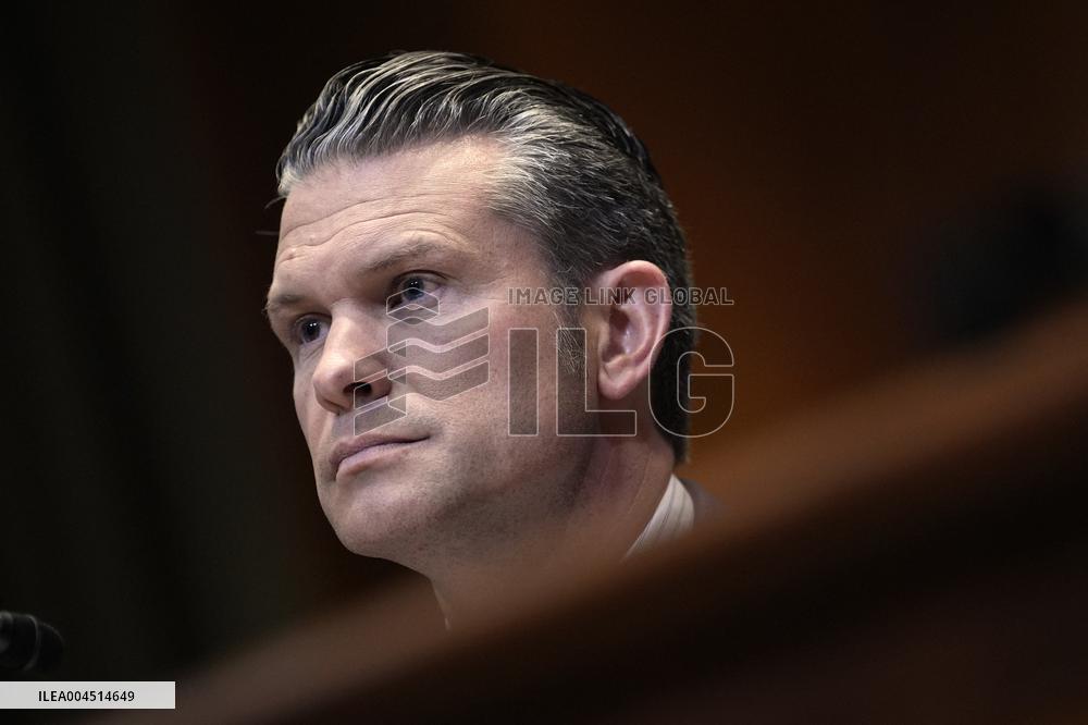 Pete Hegseth on Capitol Hill - Washington