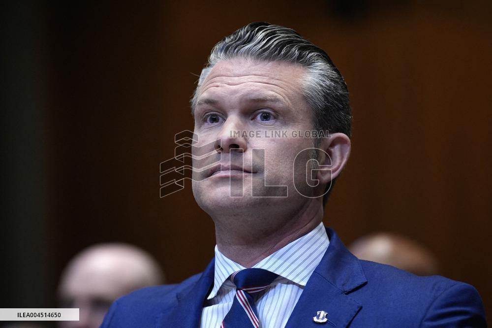 Pete Hegseth on Capitol Hill - Washington