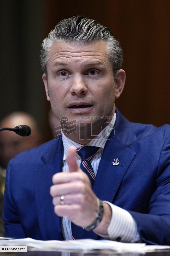 Pete Hegseth on Capitol Hill - Washington