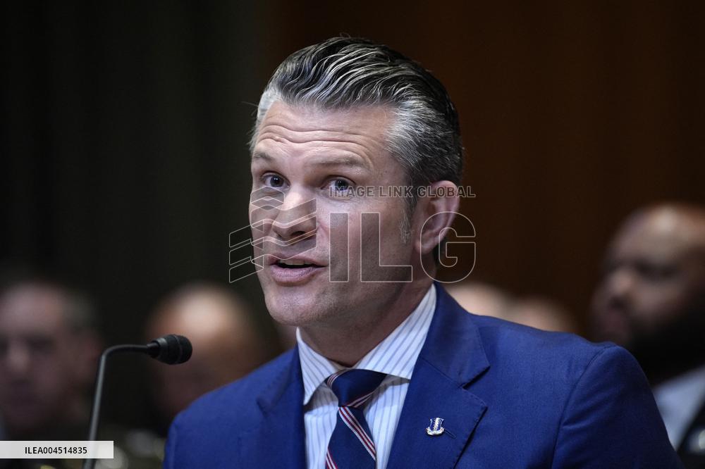 Pete Hegseth on Capitol Hill - Washington