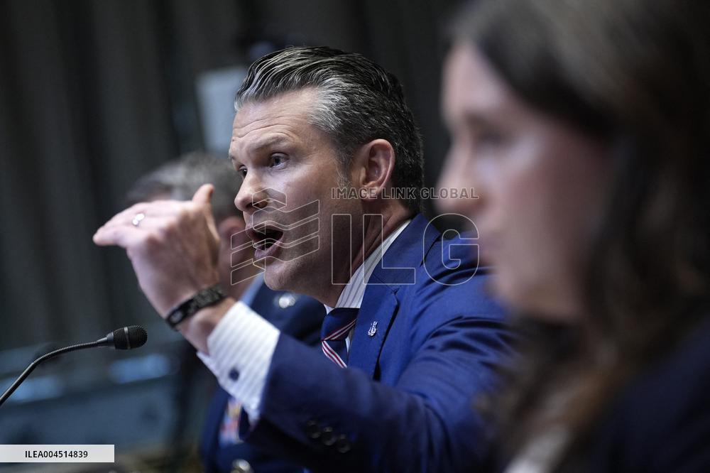 Pete Hegseth on Capitol Hill - Washington
