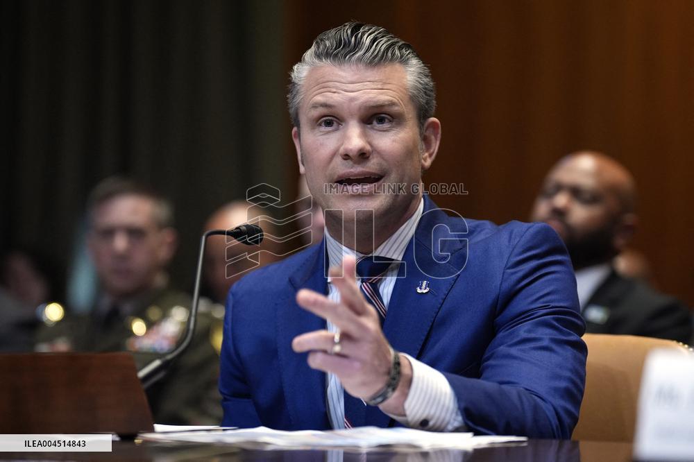Pete Hegseth on Capitol Hill - Washington