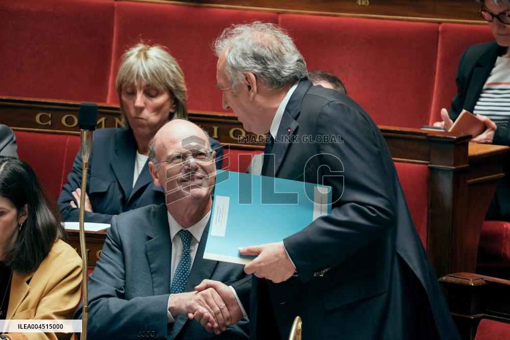 Session of questions to the government at the French National Assembly - Paris AJ