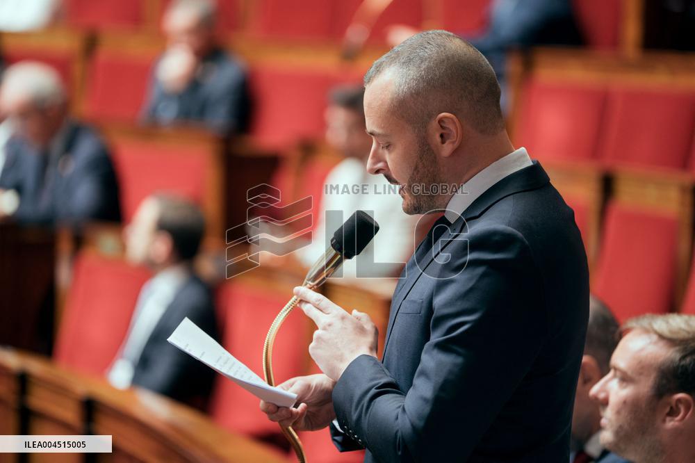 Session of questions to the government at the French National Assembly - Paris AJ